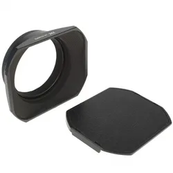 JJC Rechteck-Gegenlichtblende inkl. 49-mm-Adapter und Schutzdeckel - für Fuji X100F, X100T, X100S, X100, X70 (schwarz)