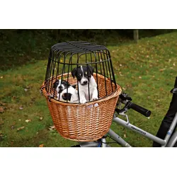 TRIXIE Front-Fahrradkorb, 44 × 48 × 33 cm, natur