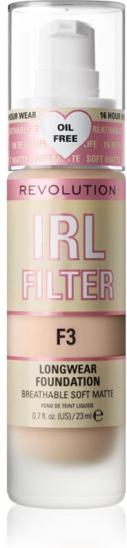 Revolution IRL Filter long-lasting mattifying foundation shade F3 23 ml