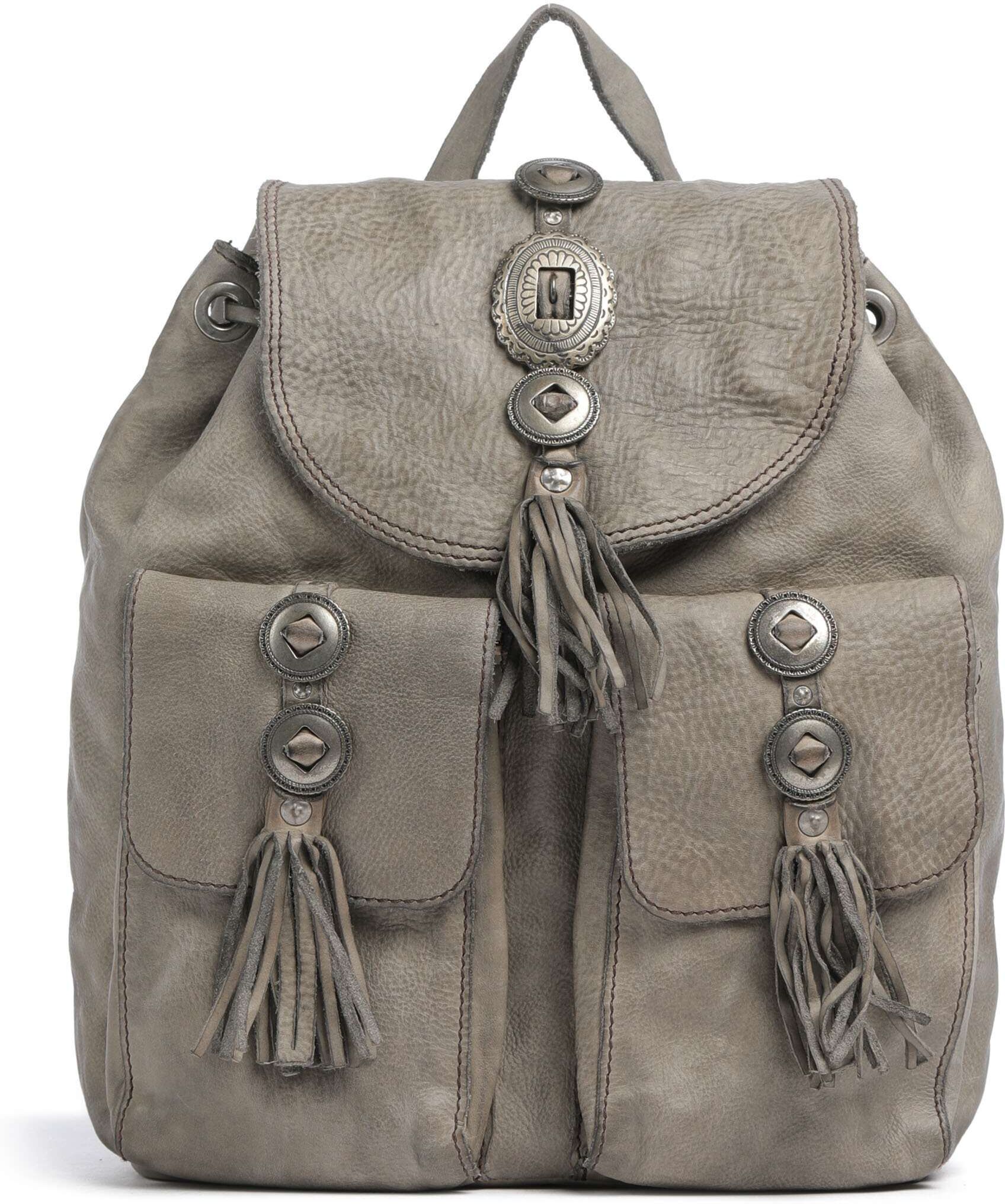 Campomaggi Rucksack aus Leder, grau