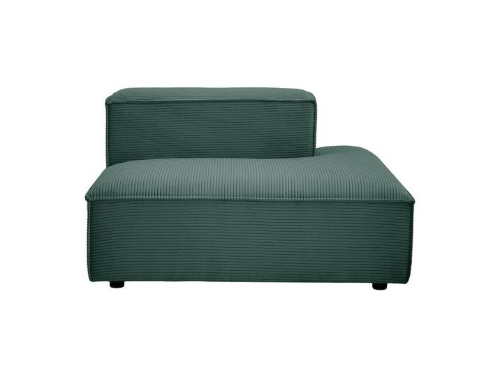 Vente-Unique Recamiere ohne Schlaffunktion - 1 Person - samt - grün Ruzolo, Grün, Uni, 120x67x105 cm, Wohnzimmer, Sofas & Couches, Sofas, Recamieren