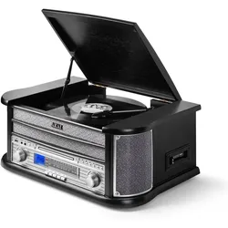 Akai Gramofon z CD i odtwarzaczem kaset ATT-350CC, Plattenspieler, Schwarz