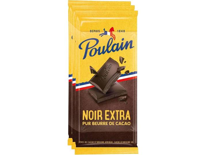 POULAIN tablette noir extra 3x100g