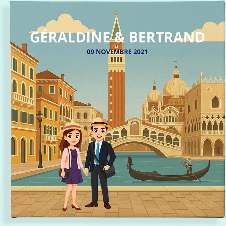 Ocadeau Tableau couple à Venise