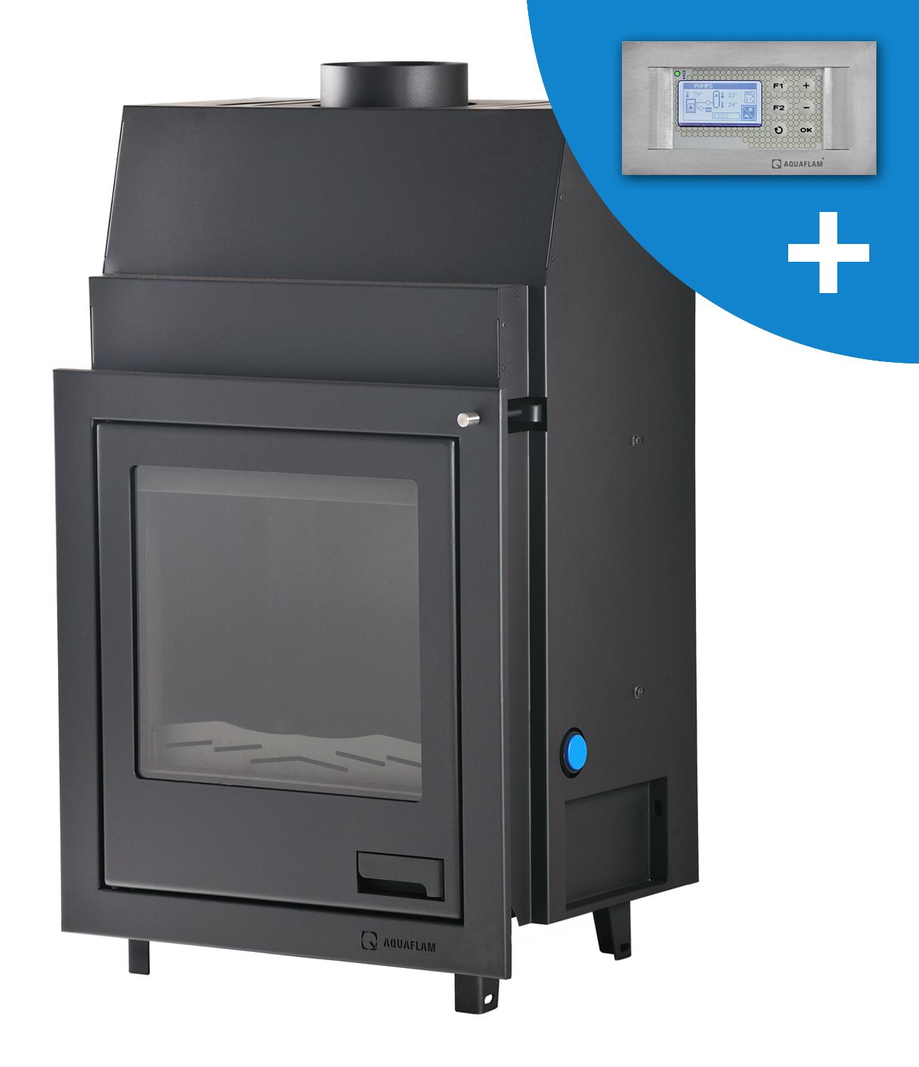 HS FLAMINGO Kamineinsatz AQUAFLAM 17 EQUAL mit Wärmetauscher und automatischer Verbrennungsregelung