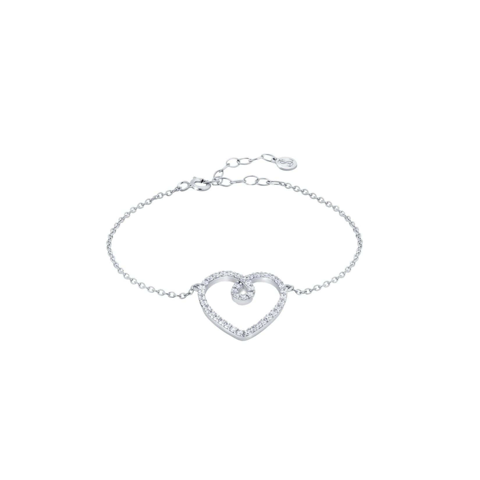 LEIS Armband 925 Sterling Silber rhodiniert Glänzend Zirkonia weiß