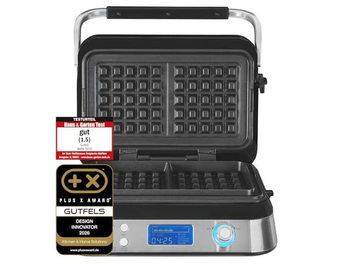 Waffle Waffeleisen Belgische Waffeln 1600W, LCD-Display & 5 Programme