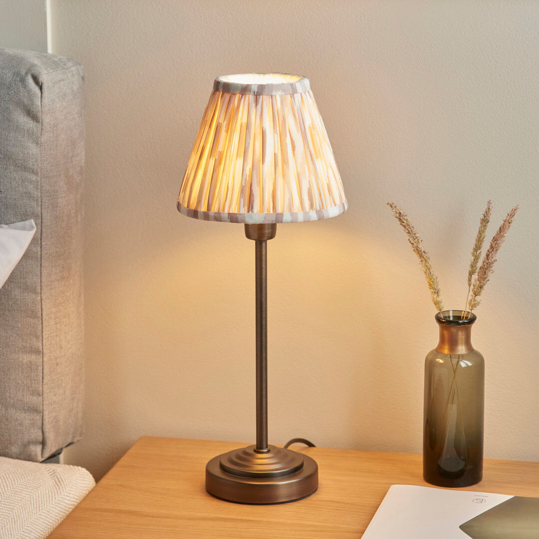 Fairmont Park Rory Table Lamp 16cm Shade Brown/Beige 38cm H X 16cm W X 16cm D