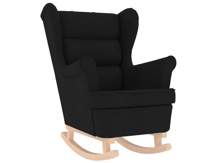 vidaXL Sessel Schaukelsessel Schwarz 74x90x102 cm Stoff (1-St)