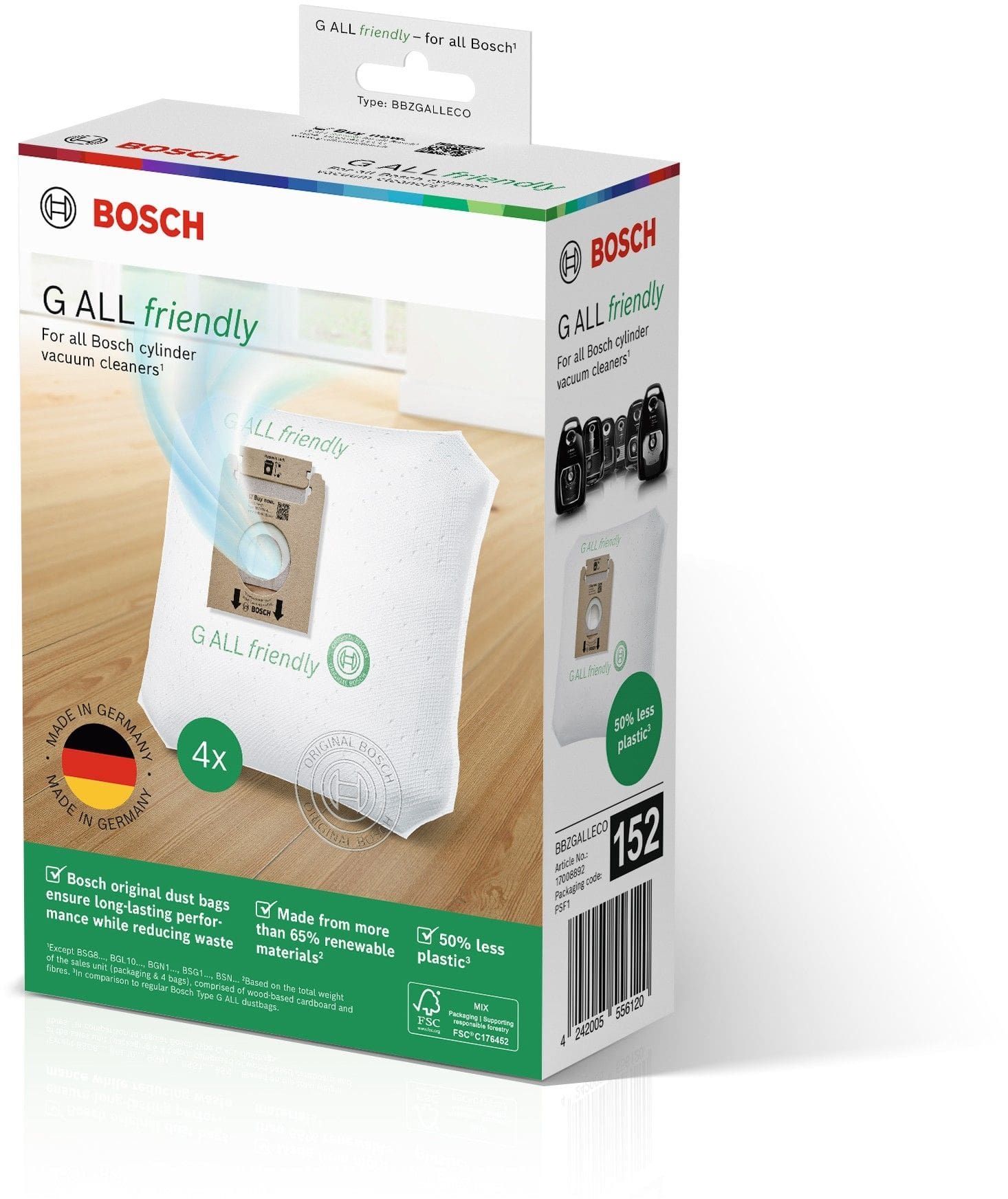 Bosch BBZGALLECO Staubbeutel Type G ALL friendly (Weiß)