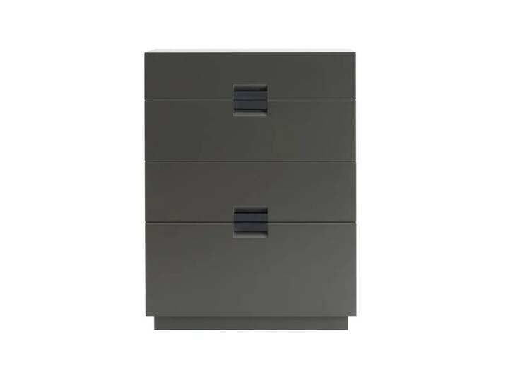 Asplund Commode Frame High taupe, cuir black