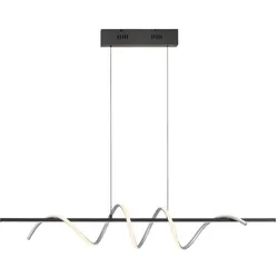 JUST LIGHT. LED-Pendelleuchte Emanda Metall Schwarz