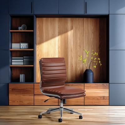 Office Star Products OSP Armless Mid Back Professional Managers with Lumbar Support and Adjustable Height