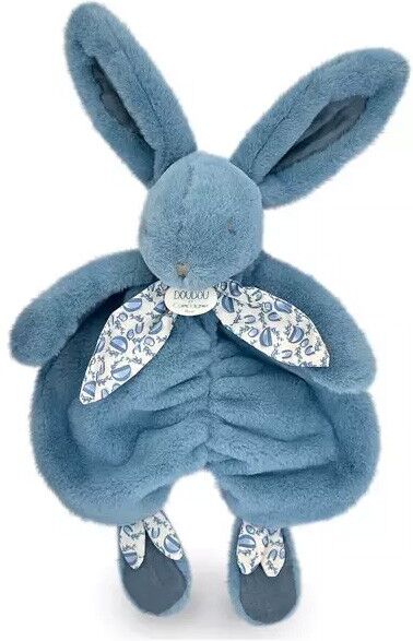 Lapin DOUDOU : Doudou lapin Bleu 29 cm - Doudou et Compagnie