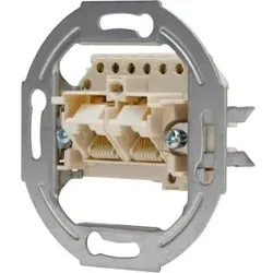 Kopp 115400186 UAE-Anschlussdose, für Telefon- und Datentechnik, RJ11/12, RJ45, 8 Pole belegbar, 2 Anschlüsse