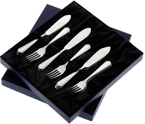 Arthur Price of England Chester Sovereign Stainless Steel Set of 8 Pairs of Fish Eaters