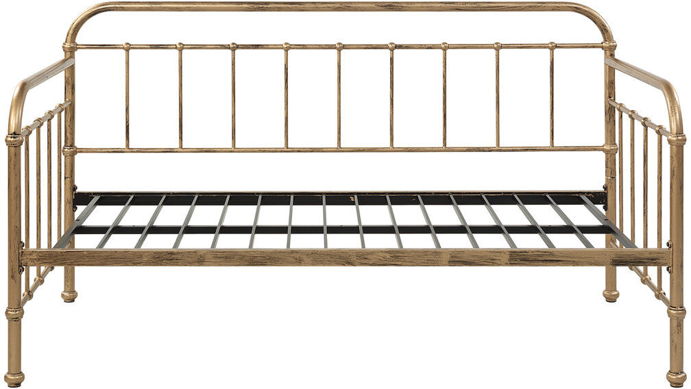 Rosdorf Park Melanie Metal Daybed Gold 110cm H X 95.5cm W X 200cm L