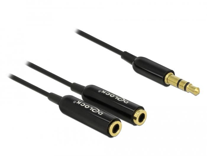 Delock Kabel Audio Splitter Klinkenstecker 3,5 mm 3 Pin 2 x Klinkenbuchse 3,5 mm 65356