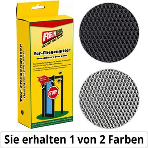 Reinex Fliegengitter Insektenstopp farbig sortiert, für Türen, Klettband, 75x215cm