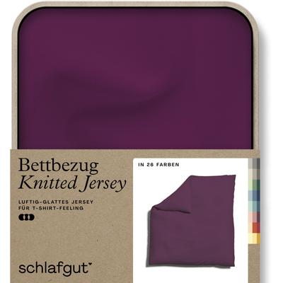 Schlafgut "Premium Bettbezug Knitted Jersey (1 St)" Ton-in-Ton Reißverschluss, Bio-Baumwolle mit Elasthan, Uni, OEKO Tex