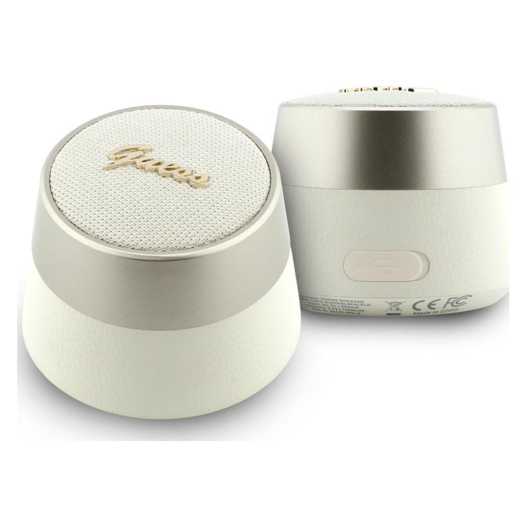 Guess Script Metall-Logo Bluetooth-Lautsprecher 5W Gold (5 h) (GUWSL3PALPLD)