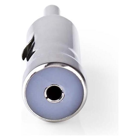 Nedis Auto-Antennenanschluss gerade Stecker Kupfer 50 Ohm Drücken Sie auf Metall Silber 10 Stück Ums (CACO004ME)