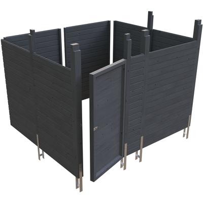 Carport-Geräteraum SKANHOLZ "Abstellraum C8", schiefergrau, Holzwerkstoff, Gerätehäuser, aus Profilschalung