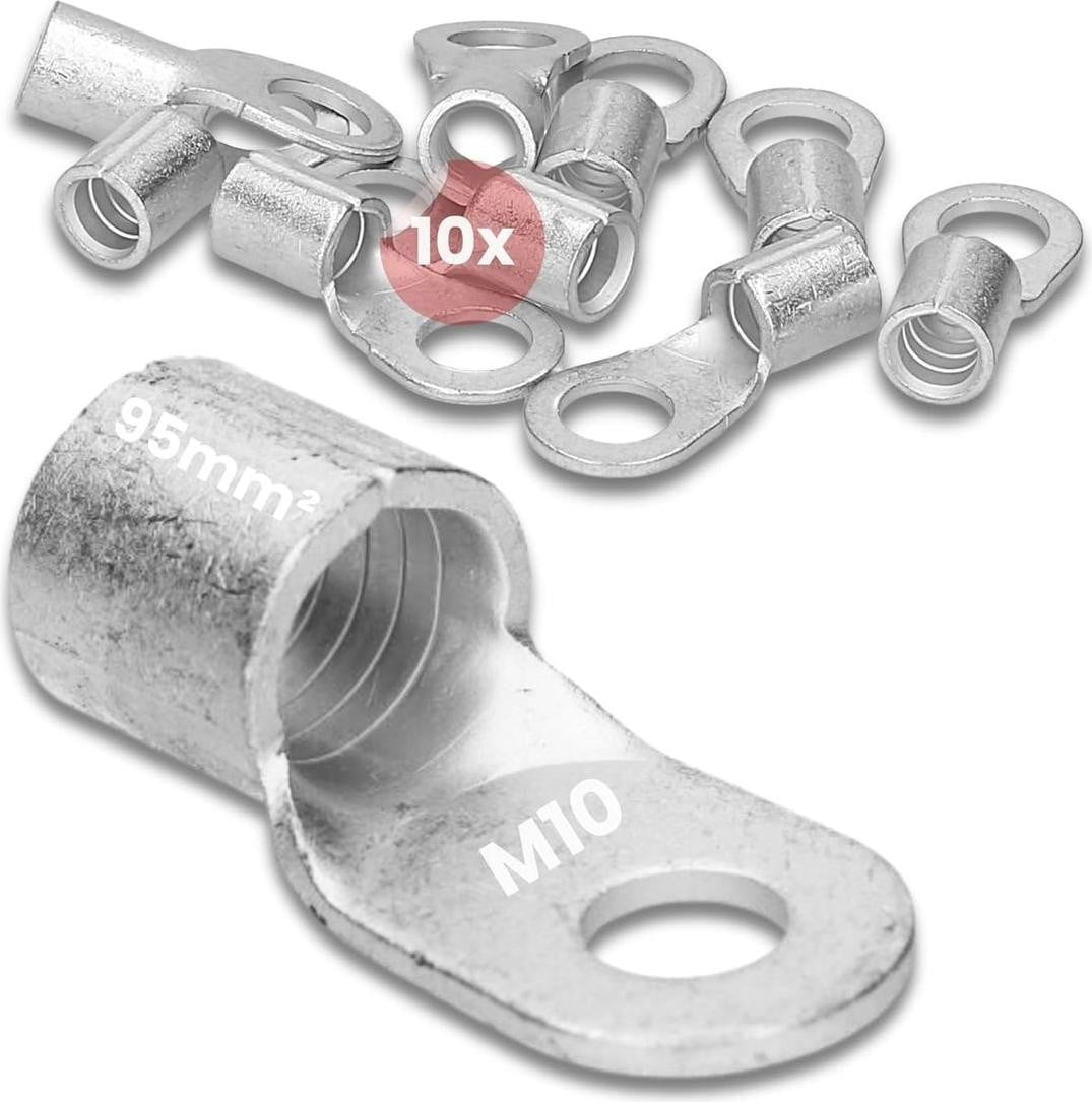 Kalitec Q95-10 krimpkabelschoen, 95mm², M10, ongeïsoleerd, 10 stuks