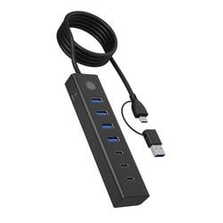 ICY BOX 61065 USB-Hub Schwarz IB-HUB1737-C3