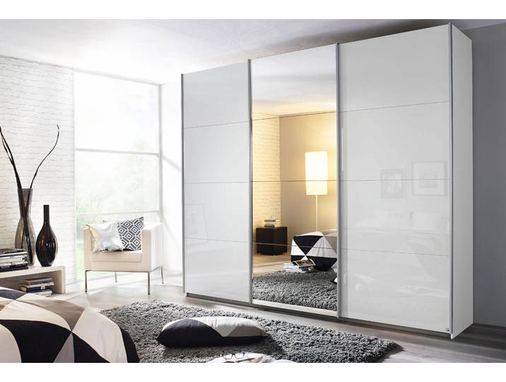 Schwebetürenschrank RAUCH Kleiderschrank Schrank Garderobe Wäscheschrank Ankleide KULMBACH , weiss (weiß), B:270cm H:230cm T:62cm, Holzwerkstoff, Schränke, Schwebetürenschrank, inkl. Schubkasteneinsatz und extra Einlegeböden MADE IN GERMANY