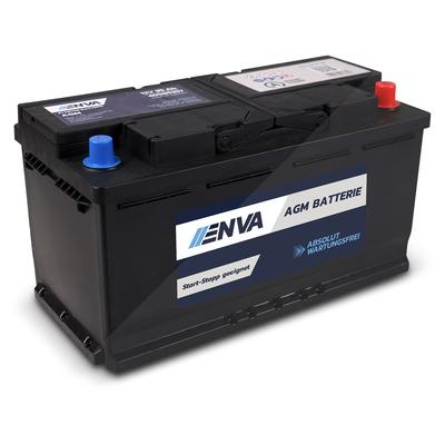 Enva AGM Autobatterie, Starterbatterie 12V 95Ah 850A Start-Stop [Hersteller-Nr. 40985357] für Maserati, Polestar, Maxus, Ruf, Fiat, Puch, Opel, Land R