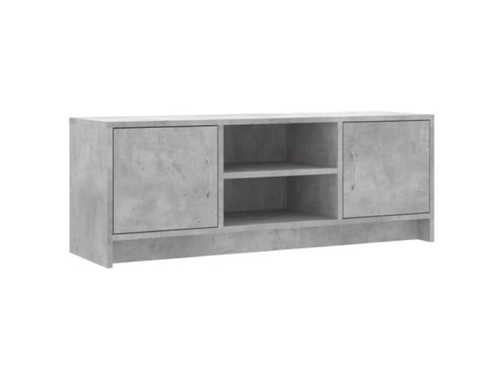 LMTYOENFG TV-Schrank Betongrau 102x30x37,5 cm Holzwerkstoff Lowboard Modernes Fernsehschrank Board mit 4 Fächern und Türen für Ihr Wohnzimmer, kompakter Medienschrank in Beton-Optik.