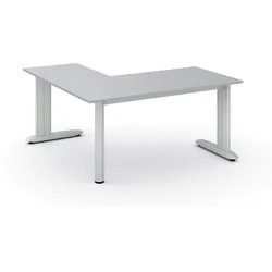 Büroschreibtisch PRIMO FLEXIBLE, 160x160 cm, grau