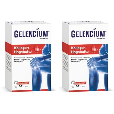 Gelencium Kollagen Hagebutte Direkt-Sticks+Vit.C 2x 2x30 St Beutel