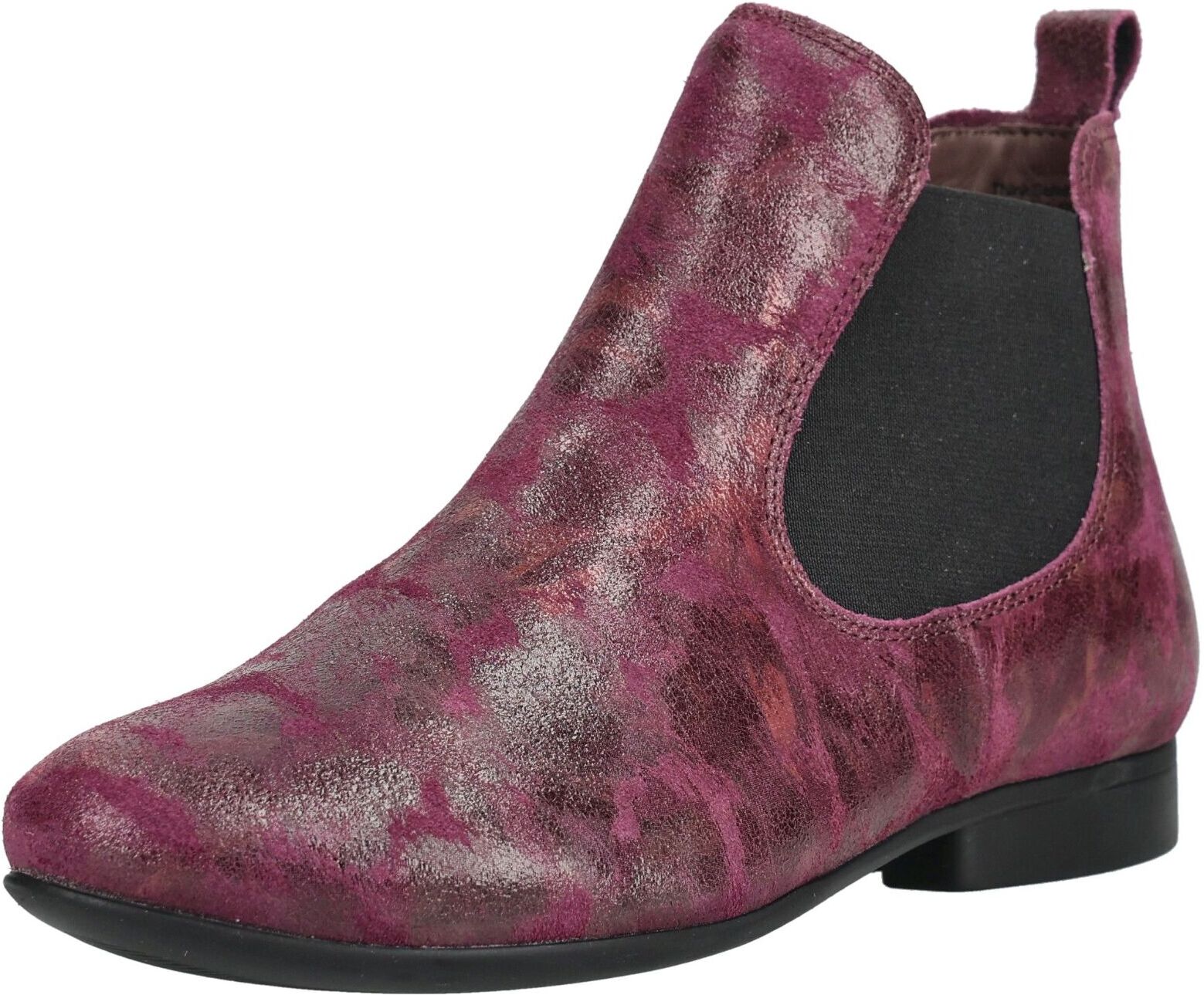 Think! Stiefelette THINK "Think Stiefelette Leder/Textil", Damen, Gr. 37,5, chianti, Leder, Textil, Schuhe Stiefelette