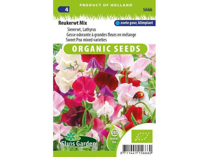 Lathyrus Odoratus zaden Reukerwt mix BIO