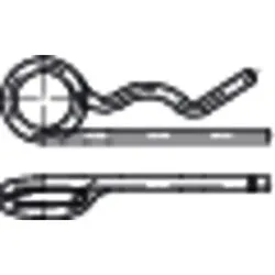 Federstecker DIN 11024 Edelstahl blank doppelt gewunden 7