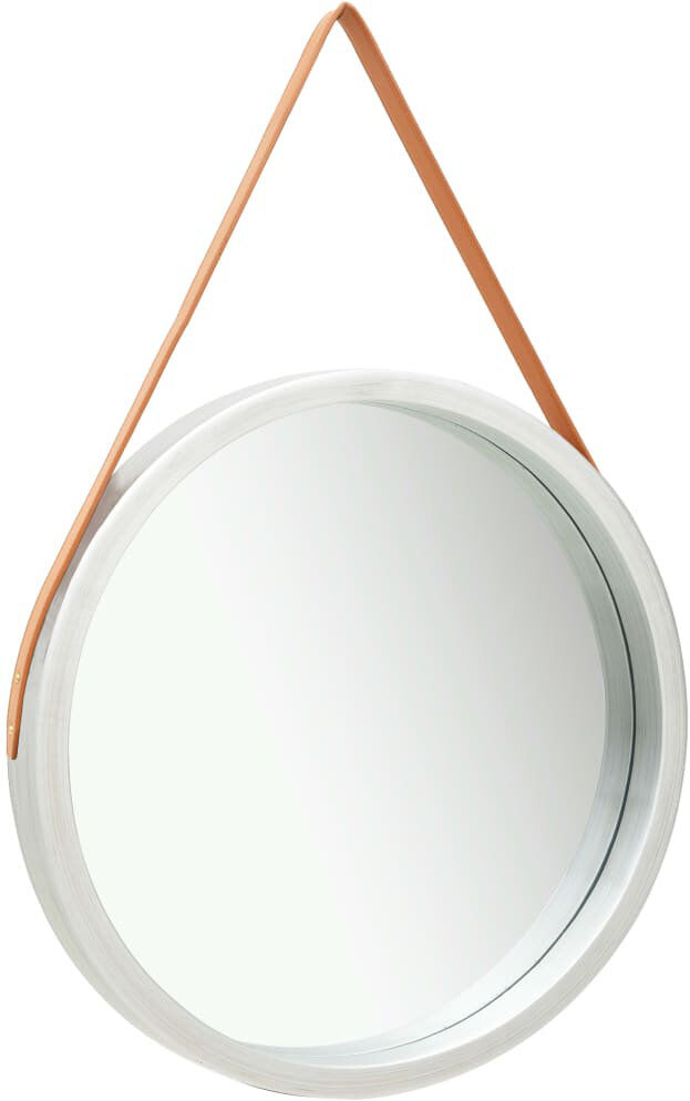 Borough Wharf Hagood Flat Mirror Silver/Brown 60cm H x 60cm W