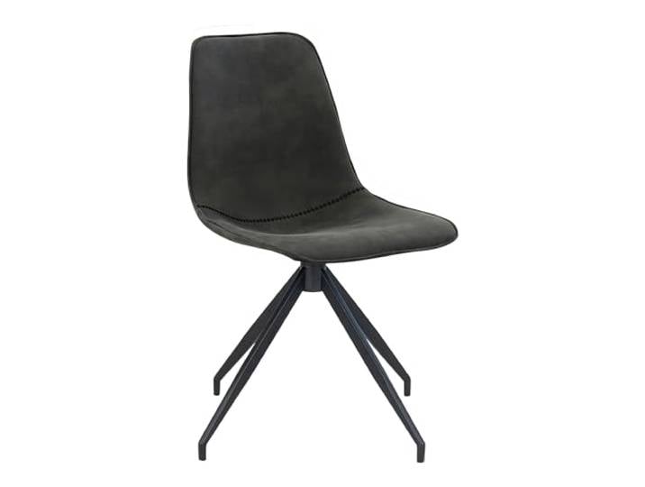 möbelando Polsterstuhl >Monaco< (2er-Set) in Grau, Vintagelederoptik - 48x86x54cm (BxHxT)