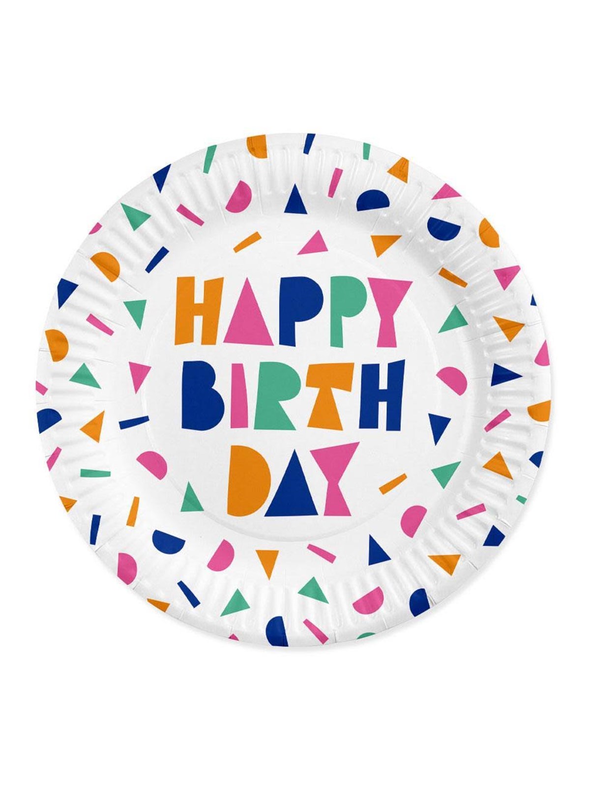 Globos Paper Plates 23cm Happy Birthday - 8 pcs.