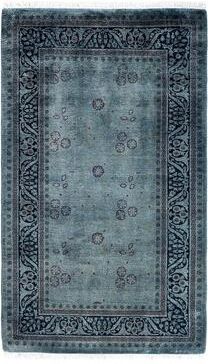 Overton "Fine Vibrance One-of-a-Kind Hand-Knotted Area Rug - Gray, 3' 2"" x 5' 3"" - 3' 2"" x 5' 3"""