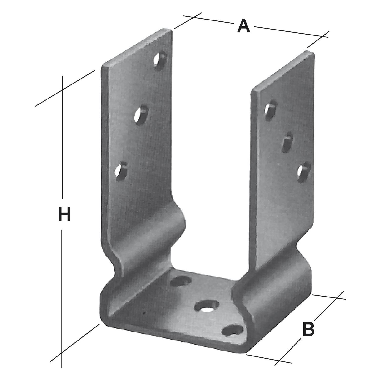 GAH 217648 U-Pfostenträger - Feuerverzinkt, 121x150x100x60mm (1 Stk.) (217648)