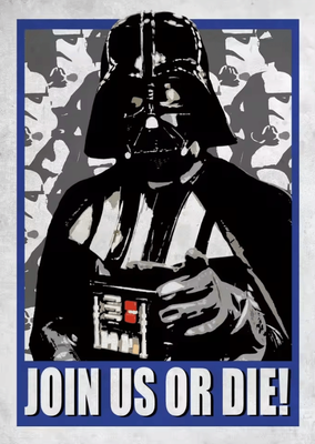 Inspire Curations Galactic Propaganda Tatooine Canvas Poster Retro Space Movie Wall Art 6 40x50cm