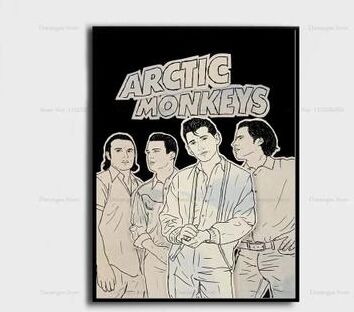 Inspire Essentials Arctic Monkeys Album Cover Poster Canvas Music Wall Art Decor 14 19.69 X 27.56 In