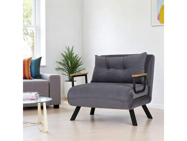 Fauteuil convertible + coussin MODI - Gris