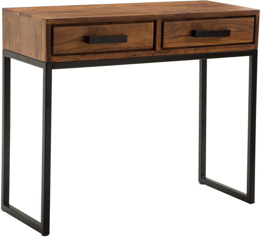 Rio Paynesville 90cm Solid Wood Top Console Table Brown 76.5cm H X 90cm W X 36cm D