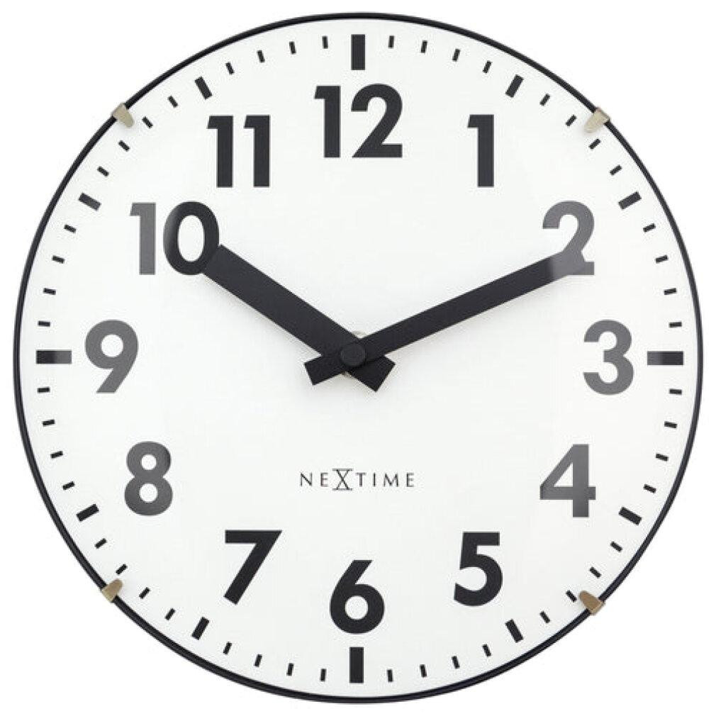 NeXtime Duomo Mini Wandklok - Zwart - 20 cm