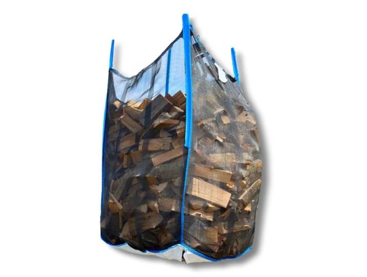 dm-Folien Holz Big Bag 100x100x160cm I 10 Stück I SWL 1.000 kg I Robuster Big Bag Holz mit Netzgewebe & Sternenboden I Big Packs für Brennholz I stabil & wiederverwendbar