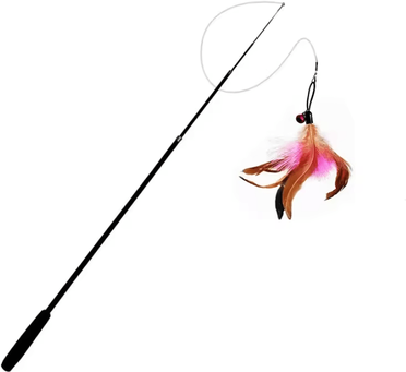 Inspire Curations FlexiFeather 1.8M Extendable Cat Teaser Wand red