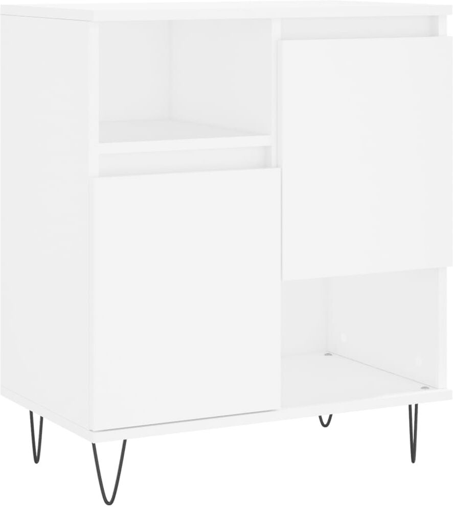 vidaXL Buffets 2 pcs blanc bois d'ingénierie